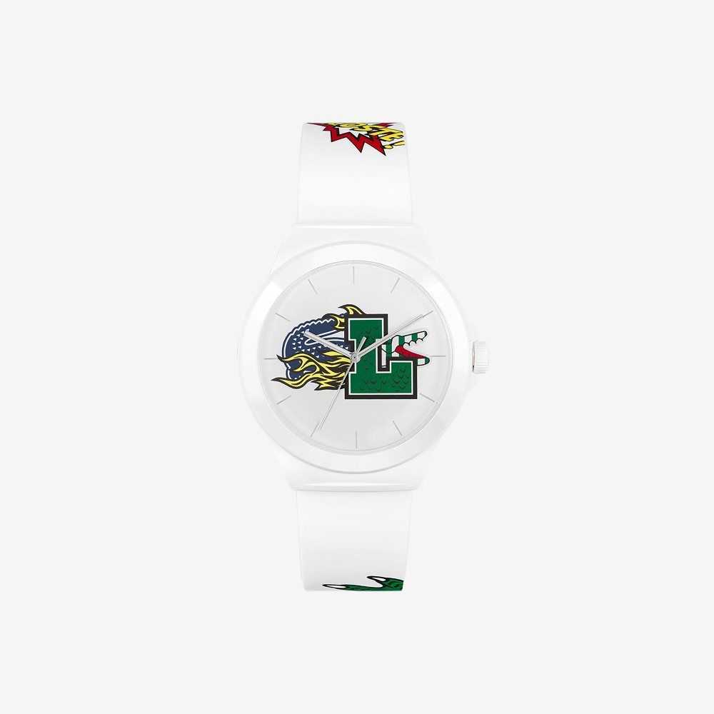 Lacoste Neocroc White Silikon Rem Vita | LOKQR-3615