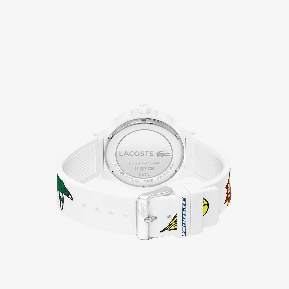 Lacoste Neocroc White Silikon Rem Vita | LOKQR-3615