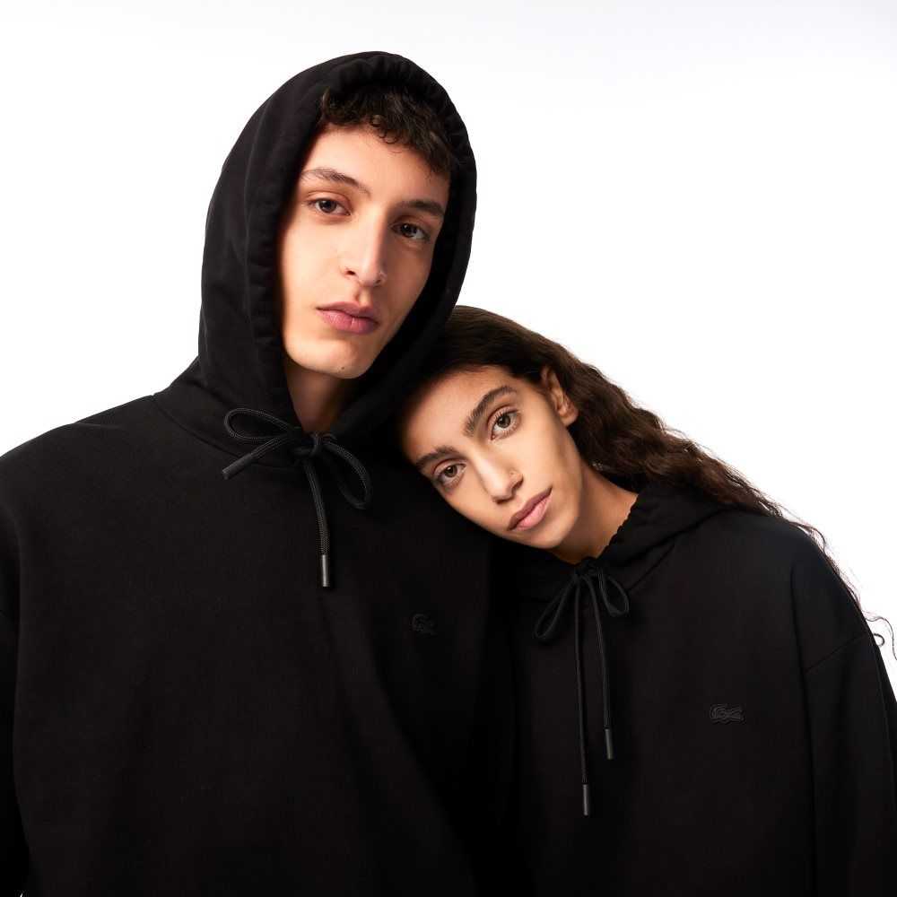 Lacoste Netflix Loose Fit Hoodie Svarta | GPWSO-9406