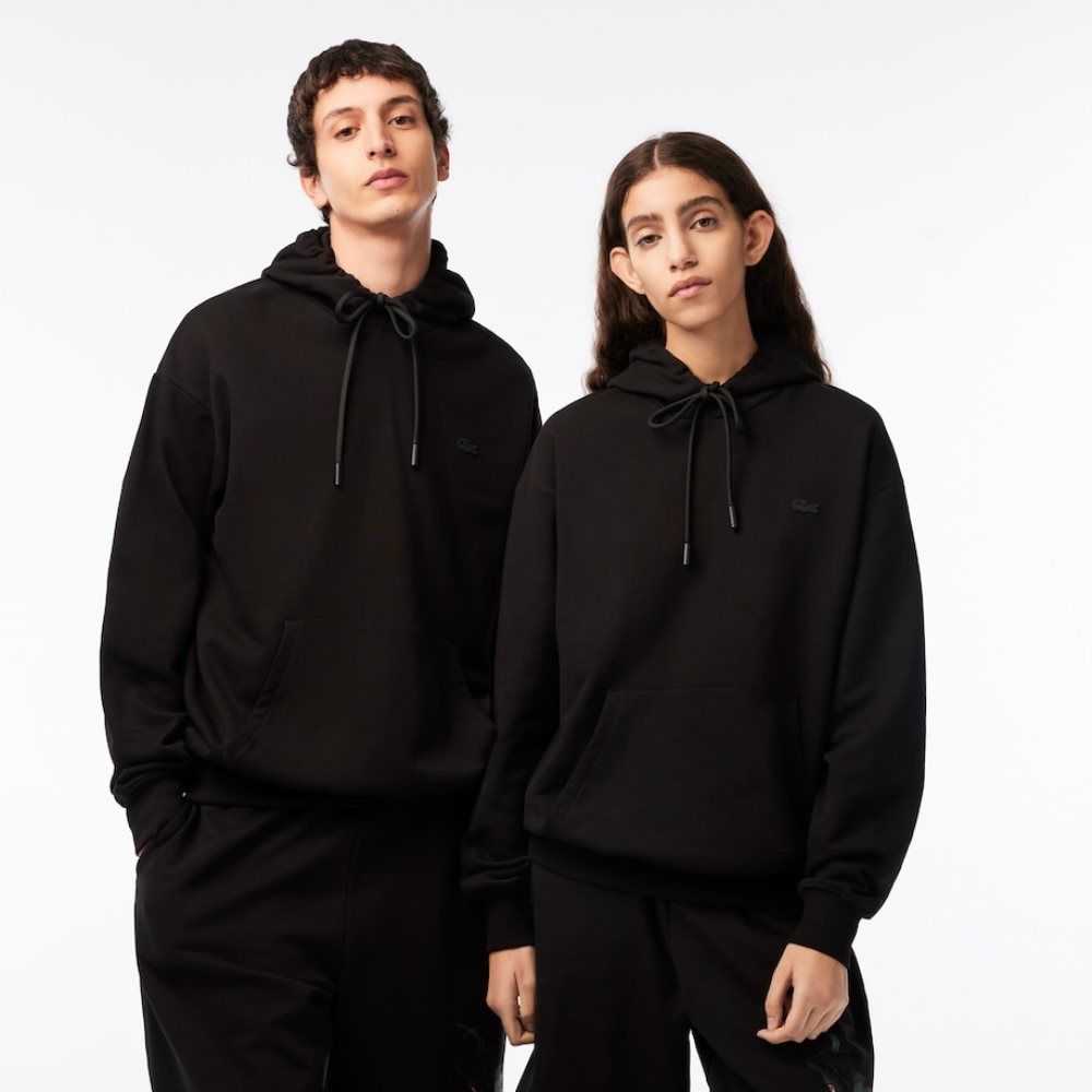 Lacoste Netflix Loose Fit Hoodie Svarta | GPWSO-9406