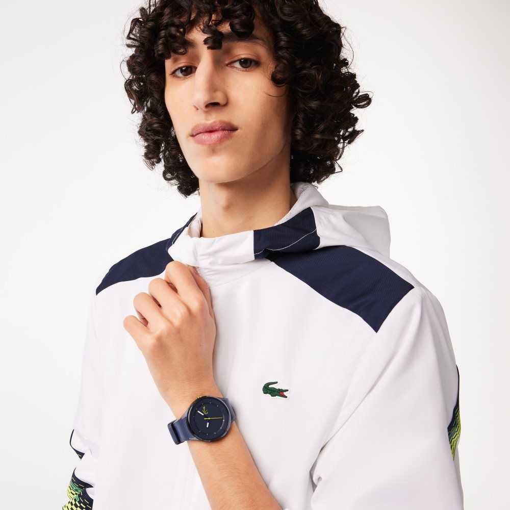 Lacoste Ollie 3 Hands Blue Silikon Blå | AUMQN-8309