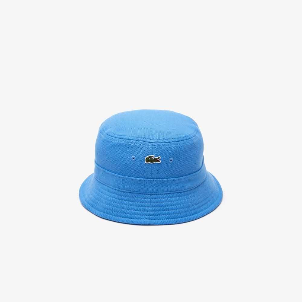 Lacoste Organic Bomull Bucket Blå | PAIJU-9607