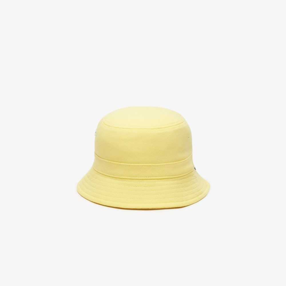 Lacoste Organic Bomull Bucket Gula | IAHZY-8657