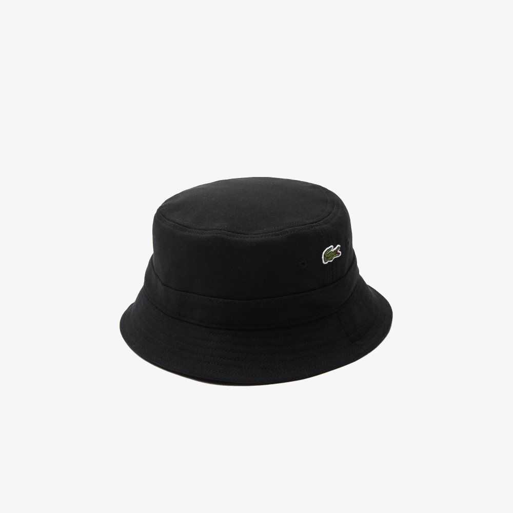 Lacoste Organic Bomull Bucket Svarta | SKDQW-6083