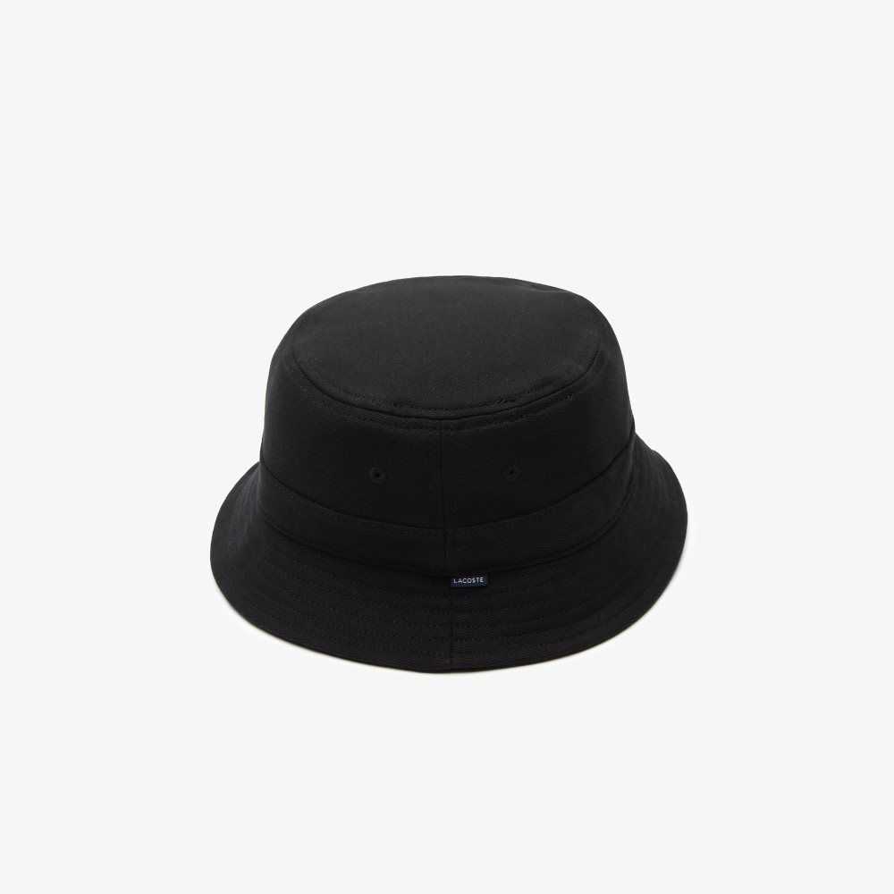 Lacoste Organic Bomull Bucket Svarta | SKDQW-6083