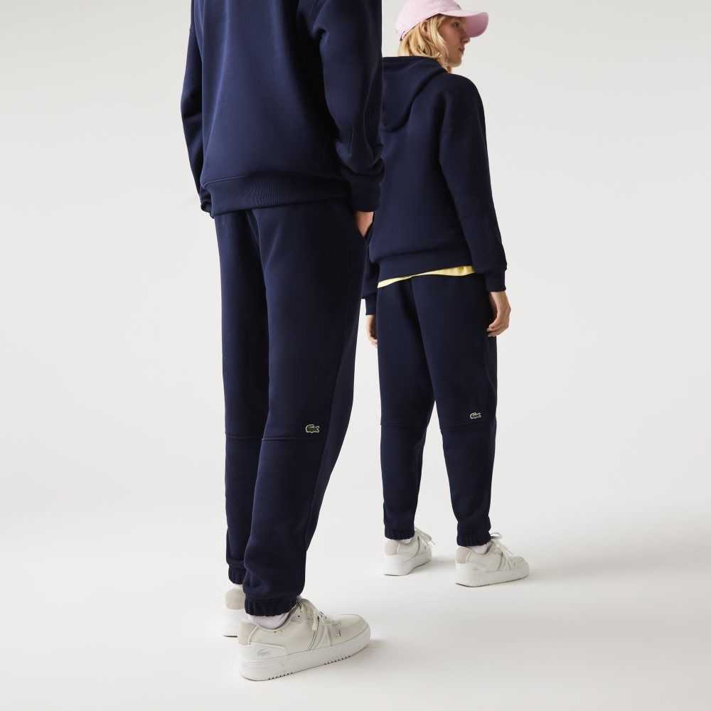 Lacoste Organic Bomull Fleece Trackpants Marinblå Blå | FSLKB-2803