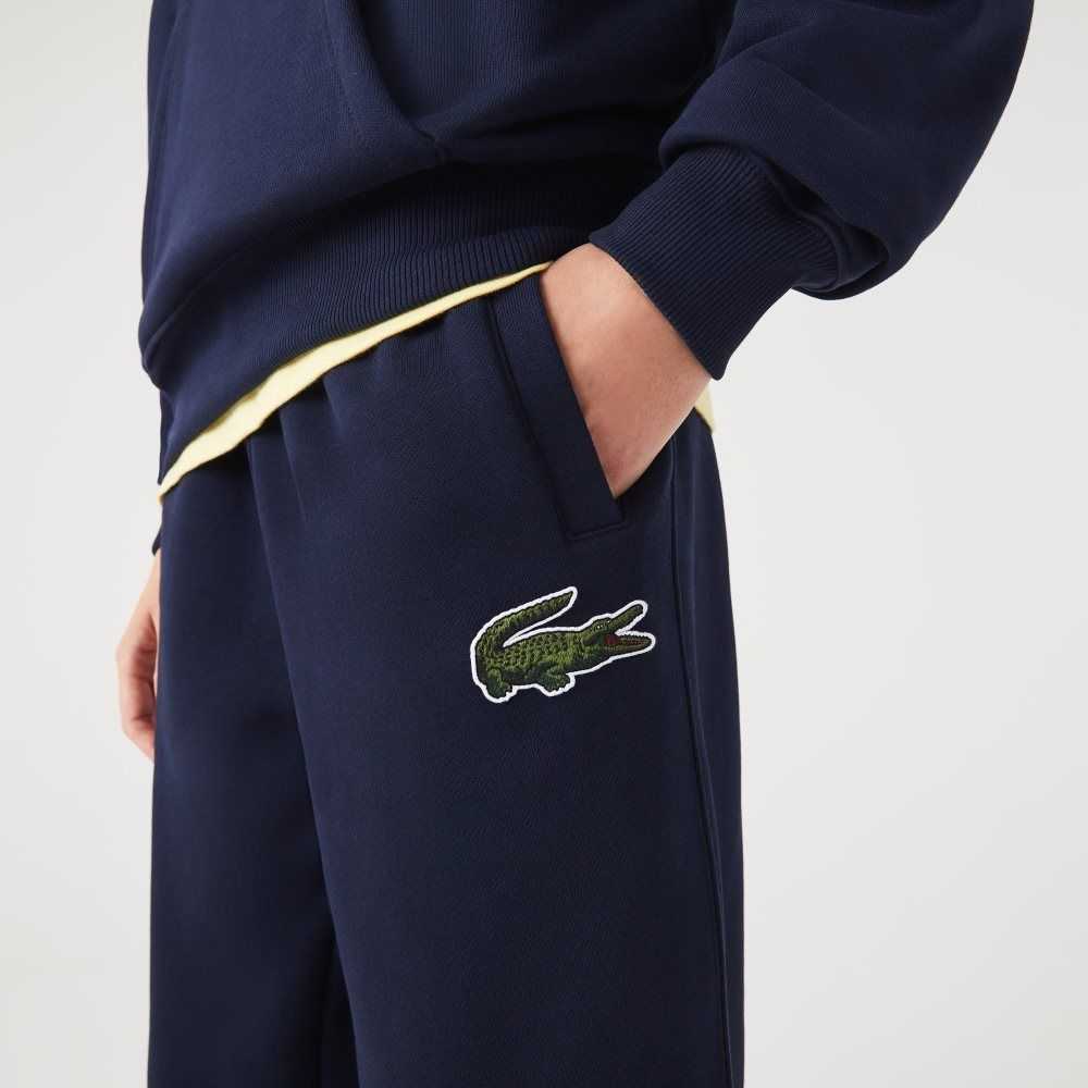 Lacoste Organic Bomull Fleece Trackpants Marinblå Blå | FSLKB-2803