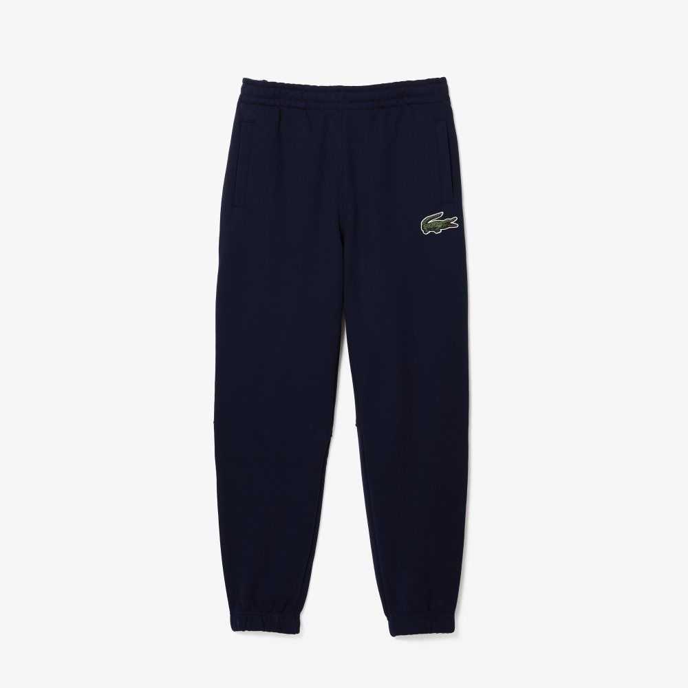 Lacoste Organic Bomull Fleece Trackpants Marinblå Blå | FSLKB-2803