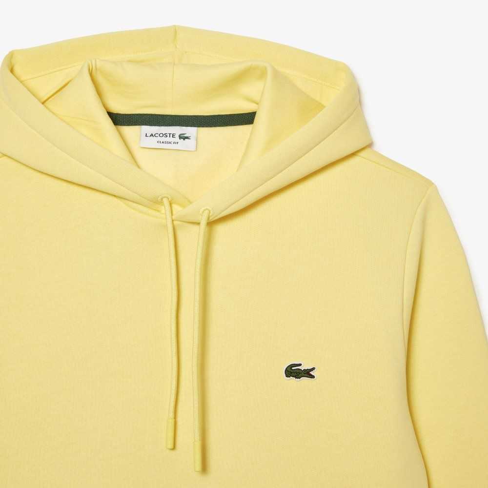 Lacoste Organic Bomull Hooded Gula | ZCAMY-2783