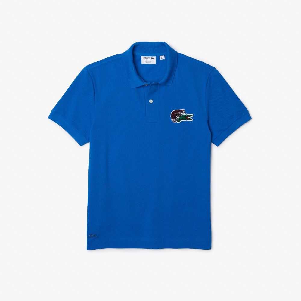 Lacoste Organic Bomull Pique Blå | NRZKJ-2756