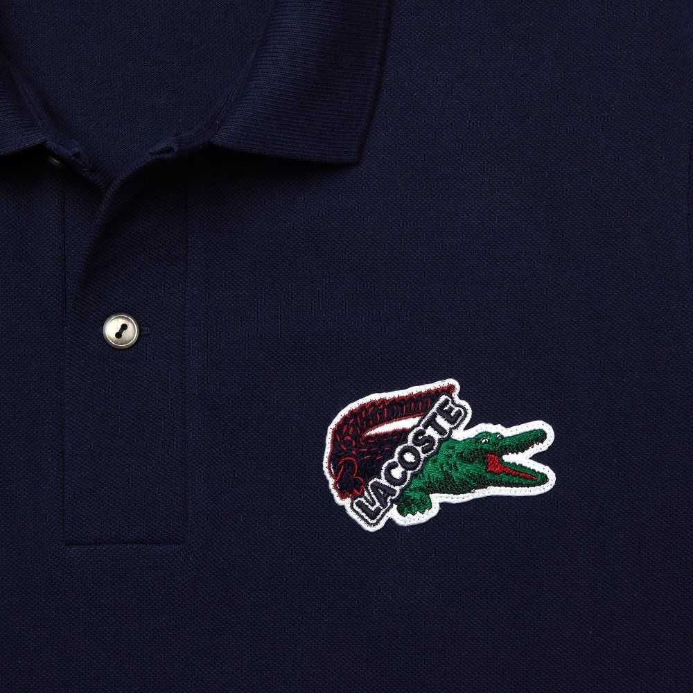 Lacoste Organic Bomull Pique Marinblå Blå | NXQBZ-0169