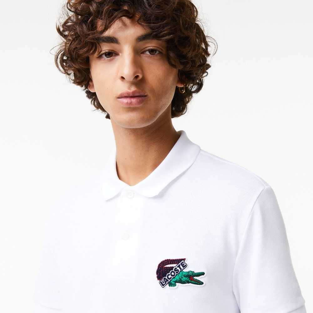 Lacoste Organic Bomull Pique Vita | PAOCH-3529