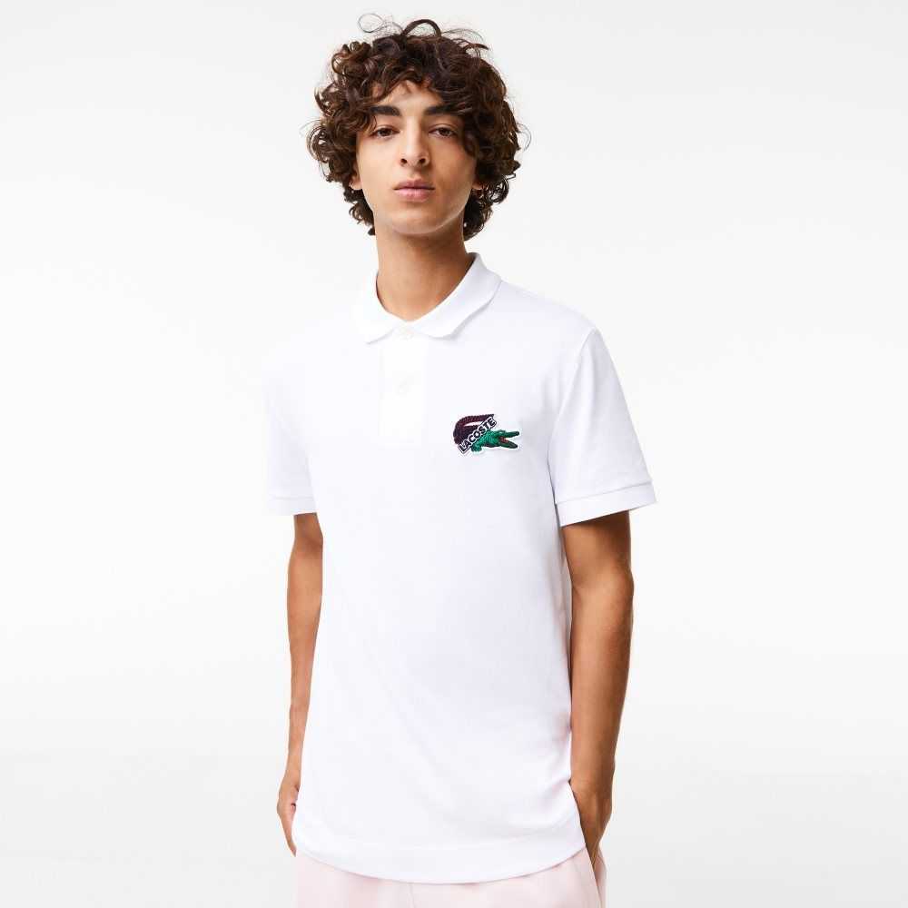 Lacoste Organic Bomull Pique Vita | PAOCH-3529