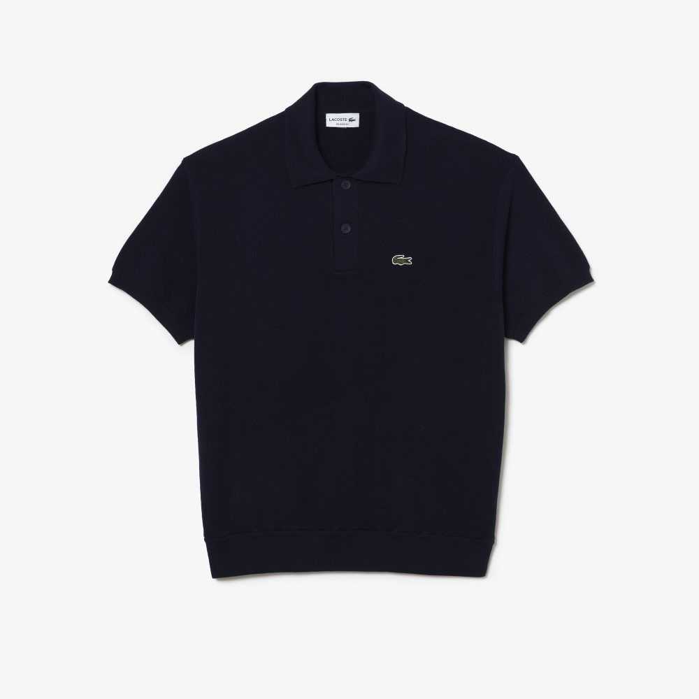 Lacoste Organic Bomull Polo Neck Marinblå Blå | JLUOV-6812