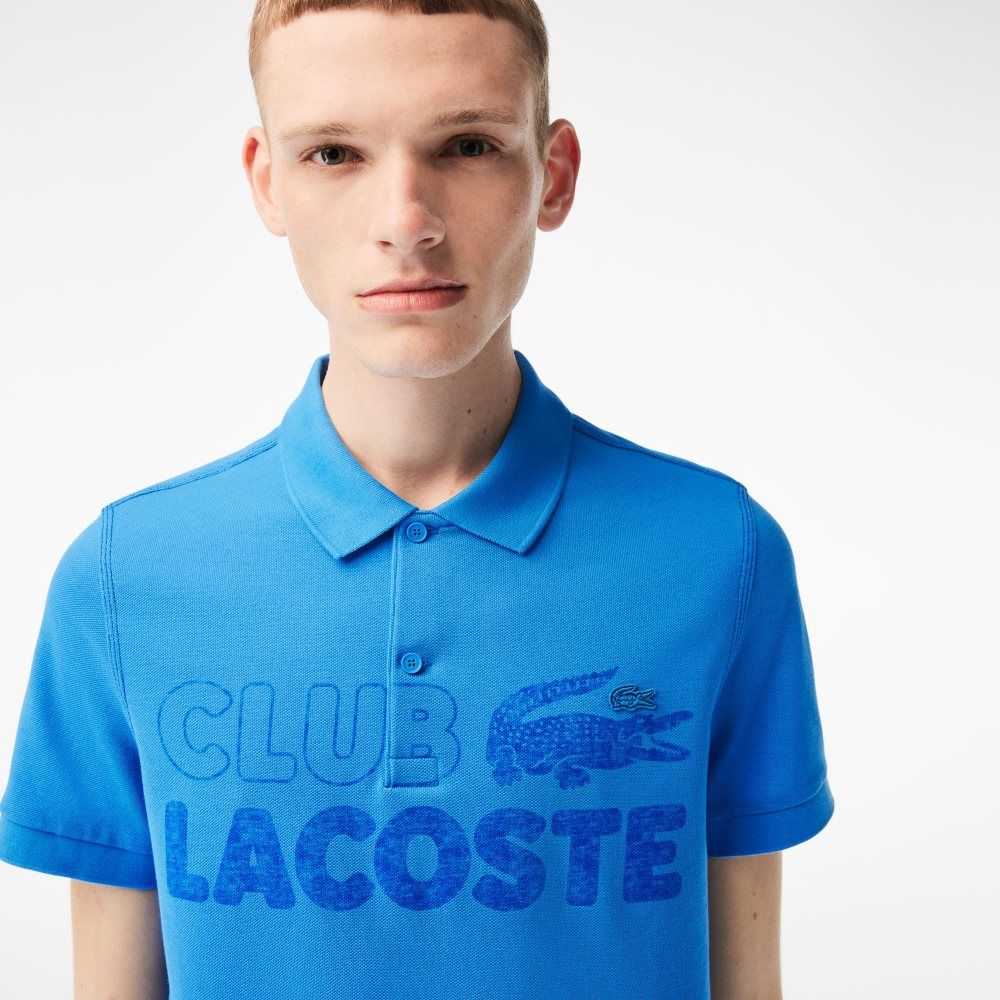 Lacoste Organic Bomull Printed Blå | UOLNQ-1240