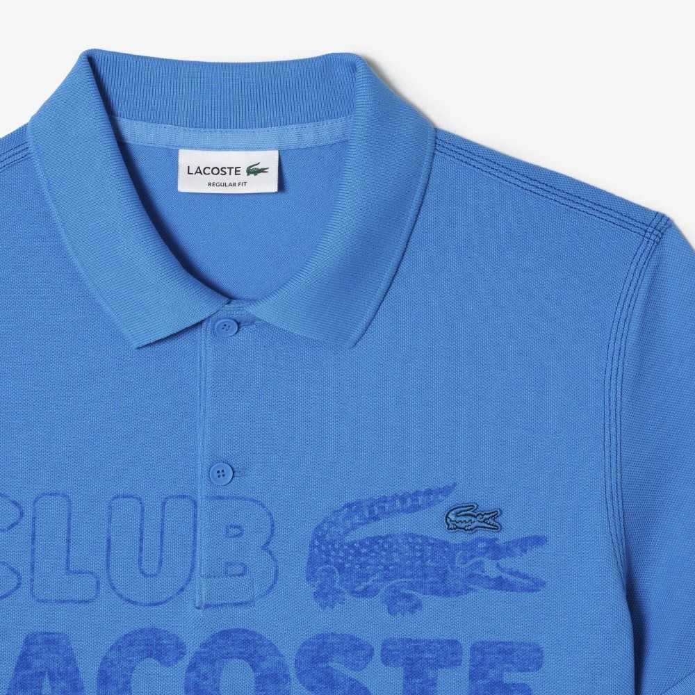 Lacoste Organic Bomull Printed Blå | UOLNQ-1240