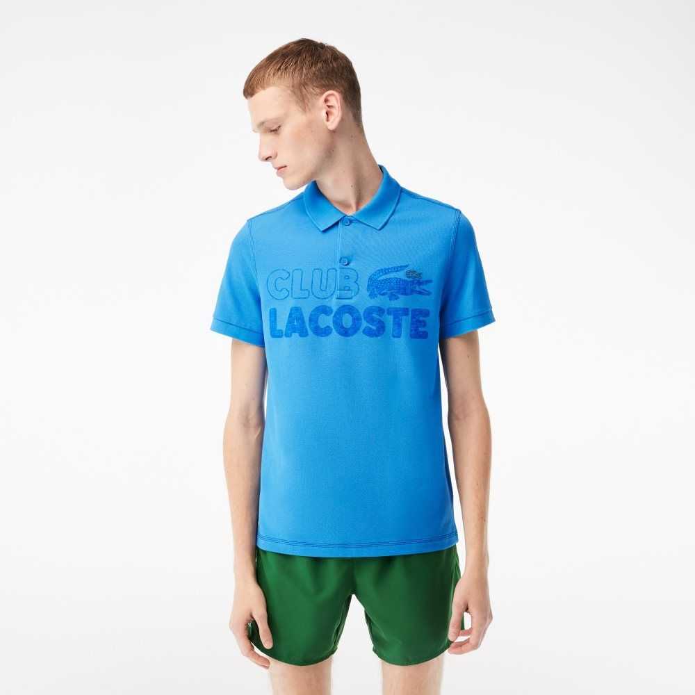 Lacoste Organic Bomull Printed Blå | UOLNQ-1240