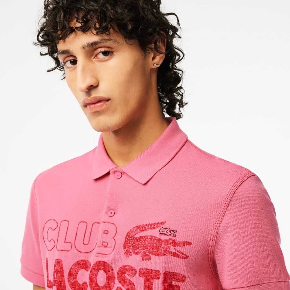 Lacoste Organic Bomull Printed Rosa | PQCYX-4653