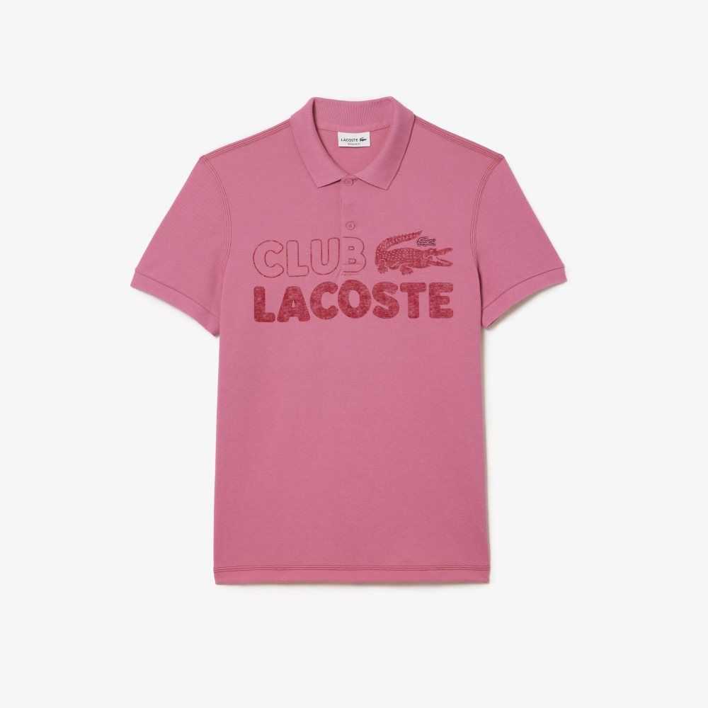 Lacoste Organic Bomull Printed Rosa | PQCYX-4653