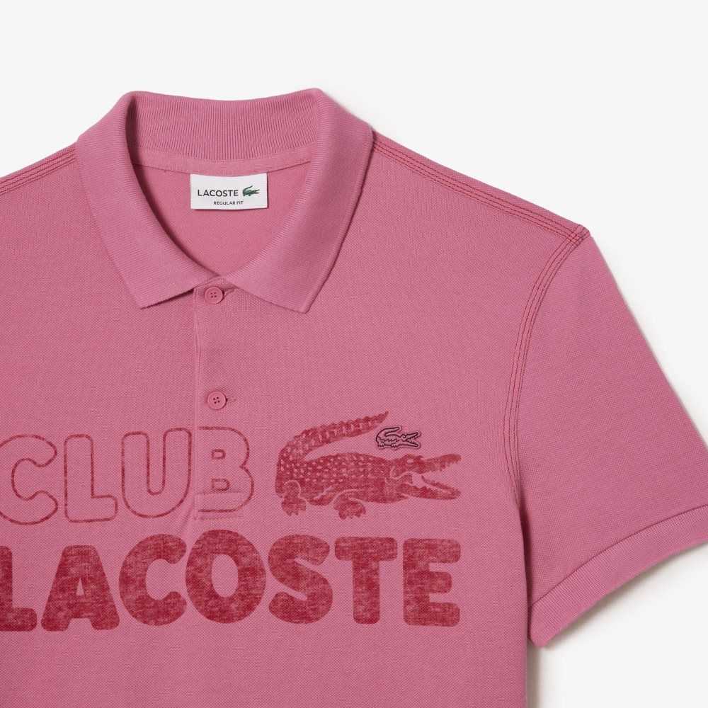 Lacoste Organic Bomull Printed Rosa | PQCYX-4653