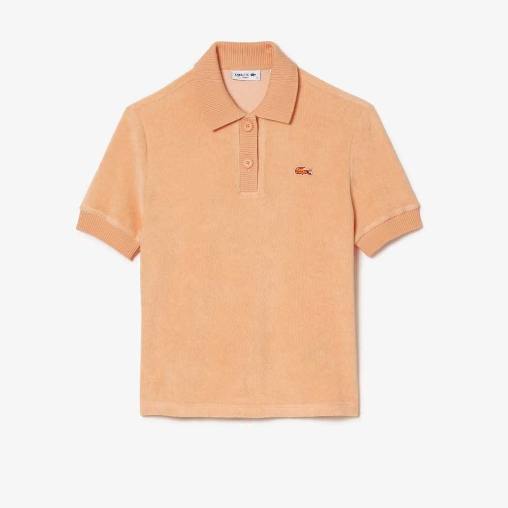 Lacoste Organic Bomull Terry Cloth Ljusorange | IDJFB-0918