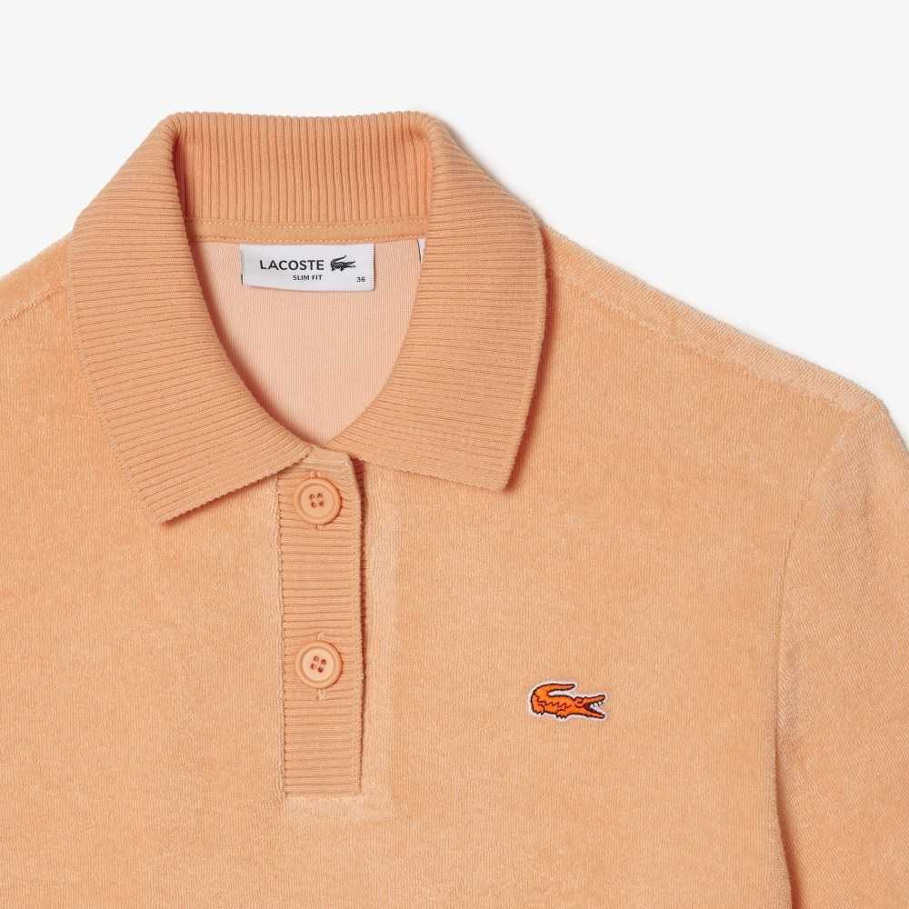 Lacoste Organic Bomull Terry Cloth Ljusorange | IDJFB-0918