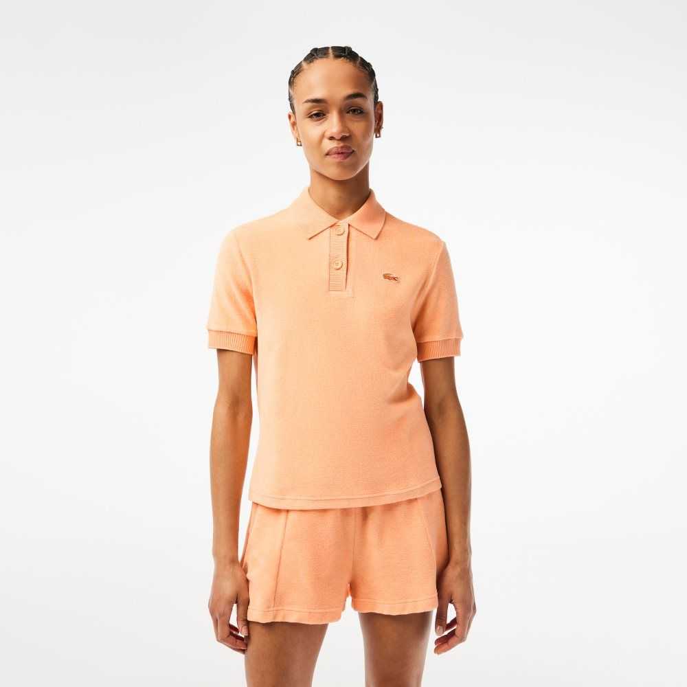 Lacoste Organic Bomull Terry Cloth Ljusorange | IDJFB-0918