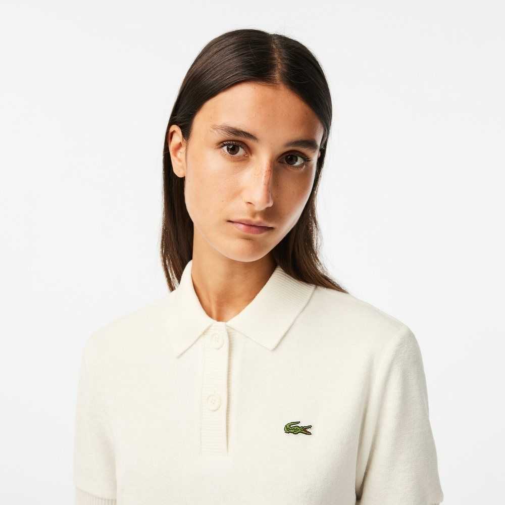 Lacoste Organic Bomull Terry Cloth Vita | VXOJH-6129