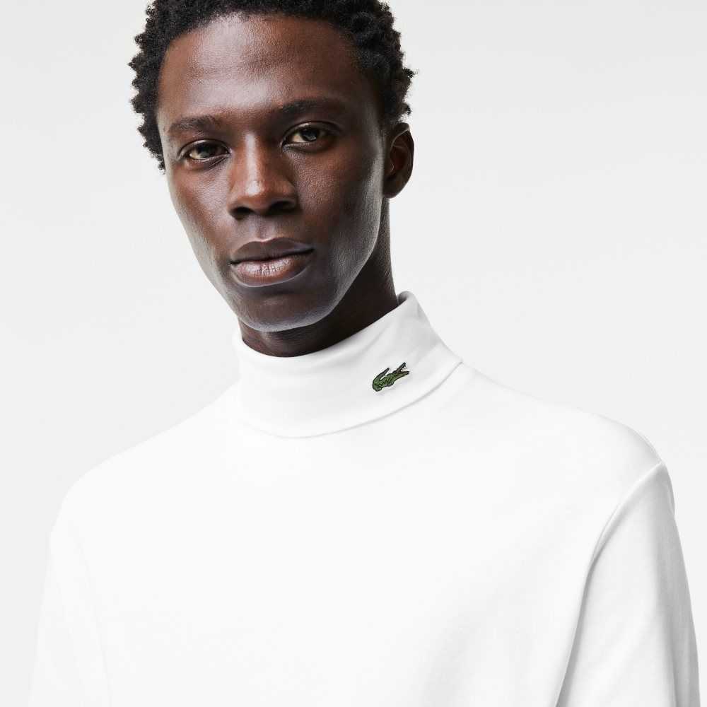 Lacoste Organic Bomull Turtleneck Vita | JWSZK-9257