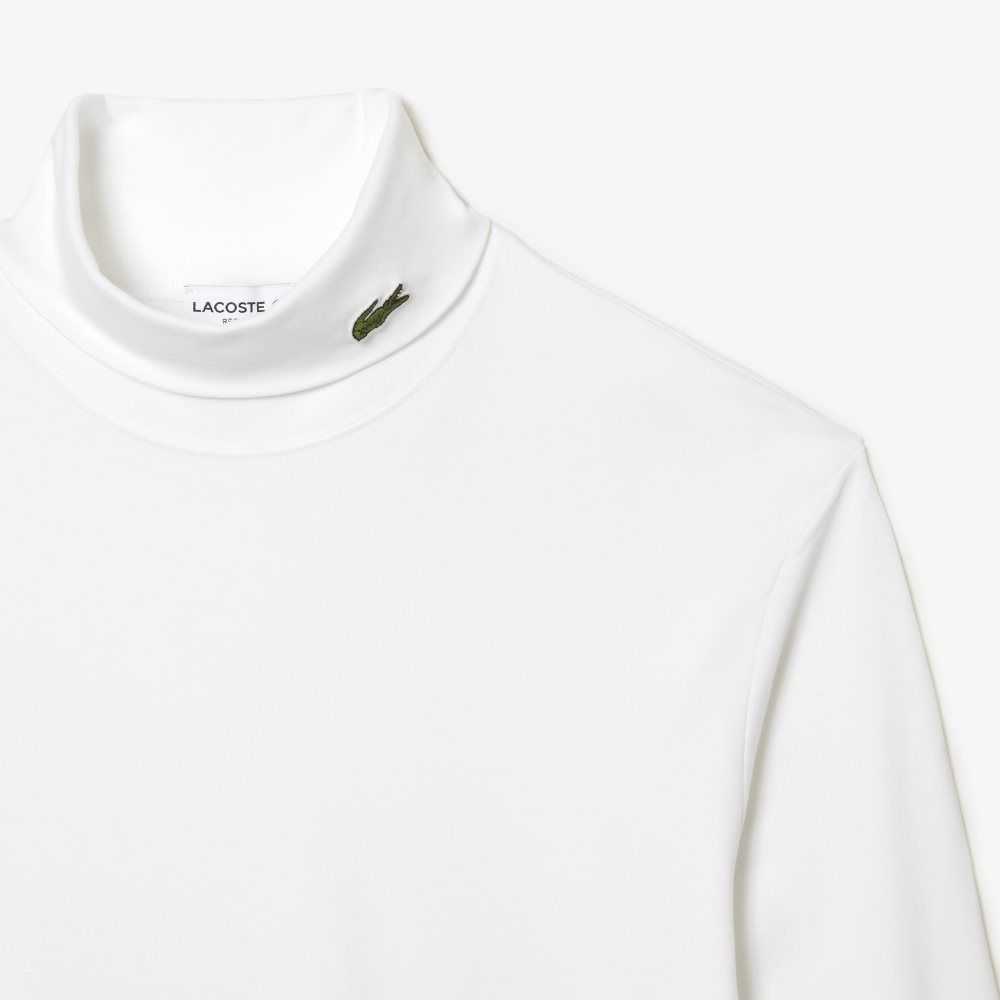 Lacoste Organic Bomull Turtleneck Vita | JWSZK-9257