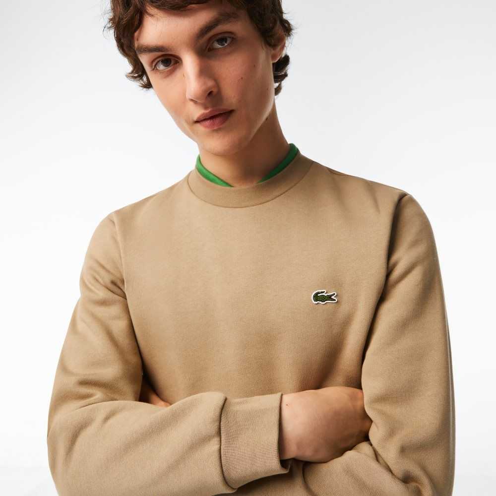 Lacoste Organic Brushed Bomull Beige | ZXSER-1596