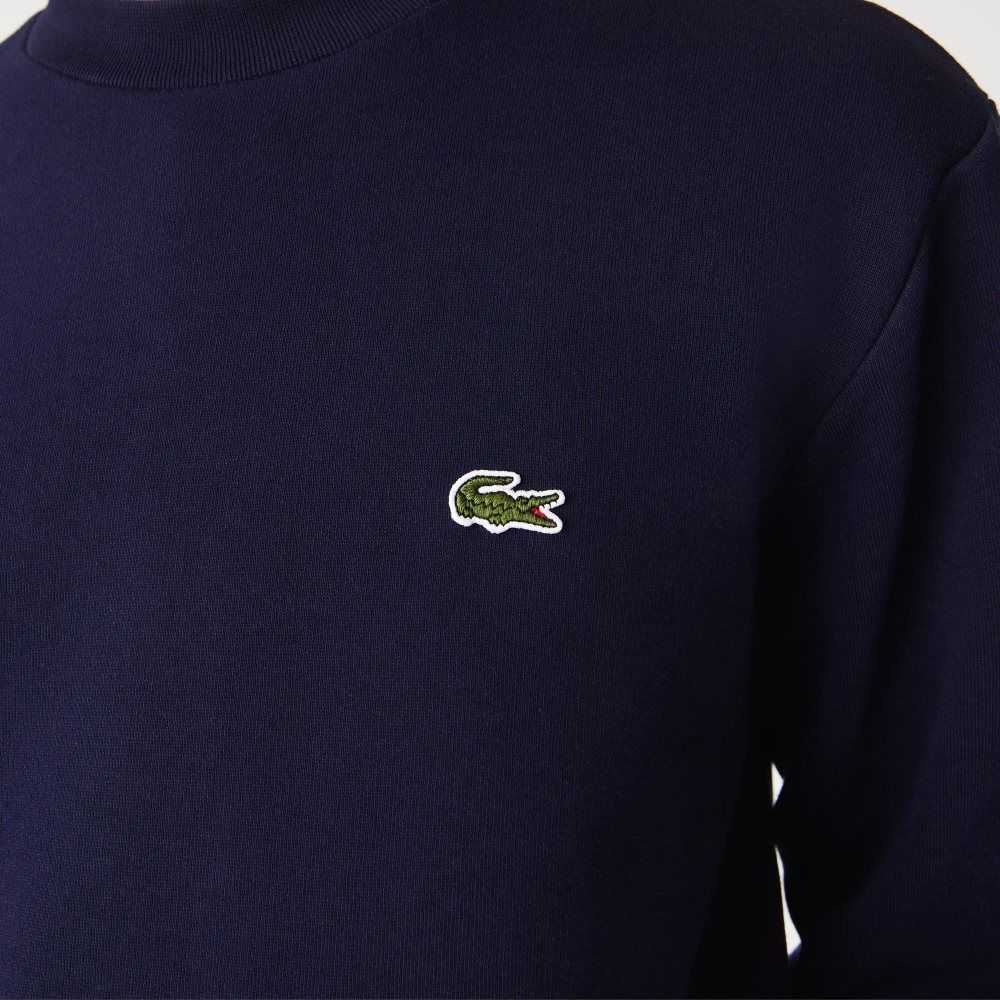 Lacoste Organic Brushed Bomull Marinblå Blå | XIVQB-1635