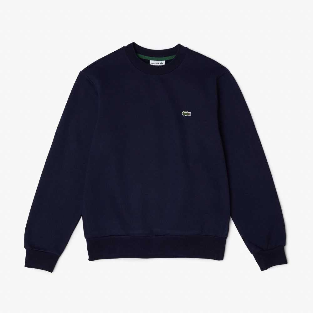 Lacoste Organic Brushed Bomull Marinblå Blå | XIVQB-1635