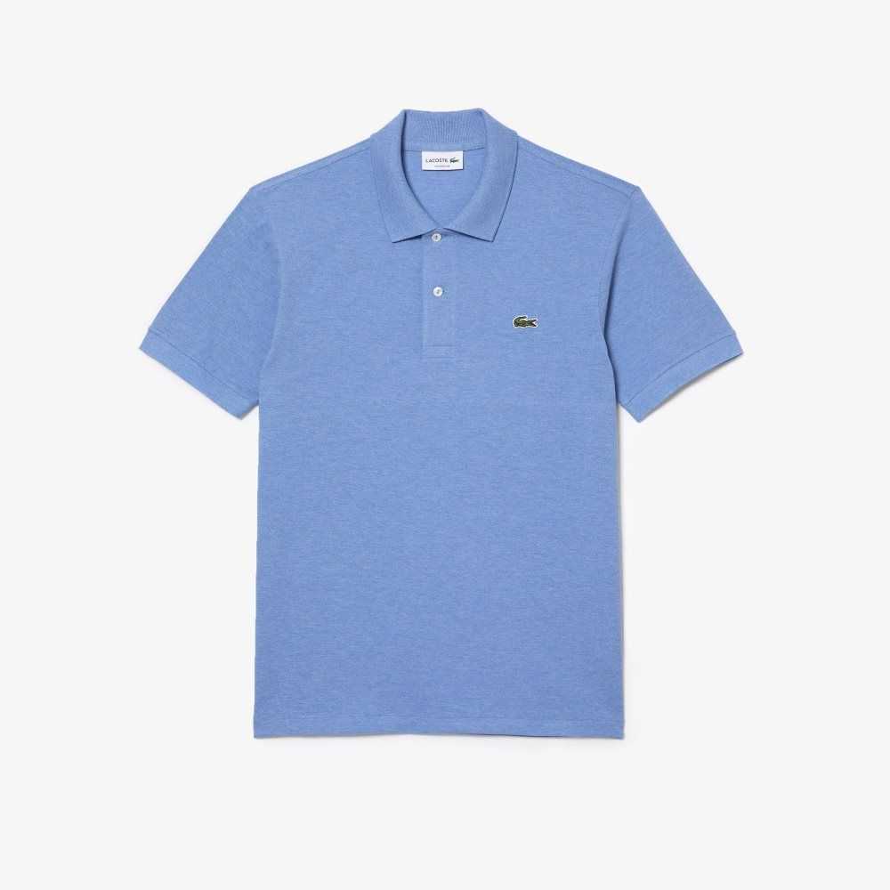 Lacoste Original L.12.12 Heathered Petit Pique Bomull Blå | CQPLO-7102