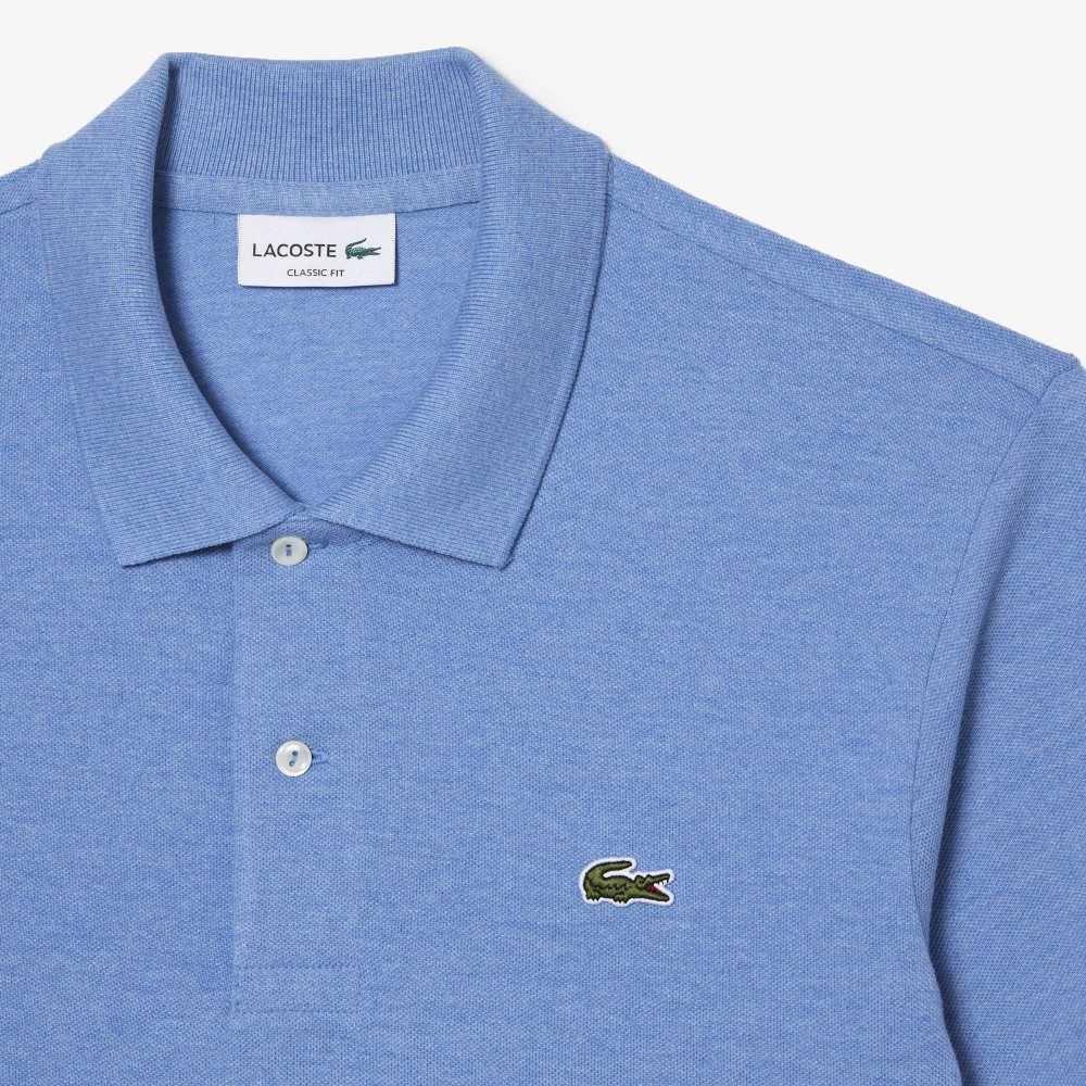 Lacoste Original L.12.12 Heathered Petit Pique Bomull Blå | CQPLO-7102