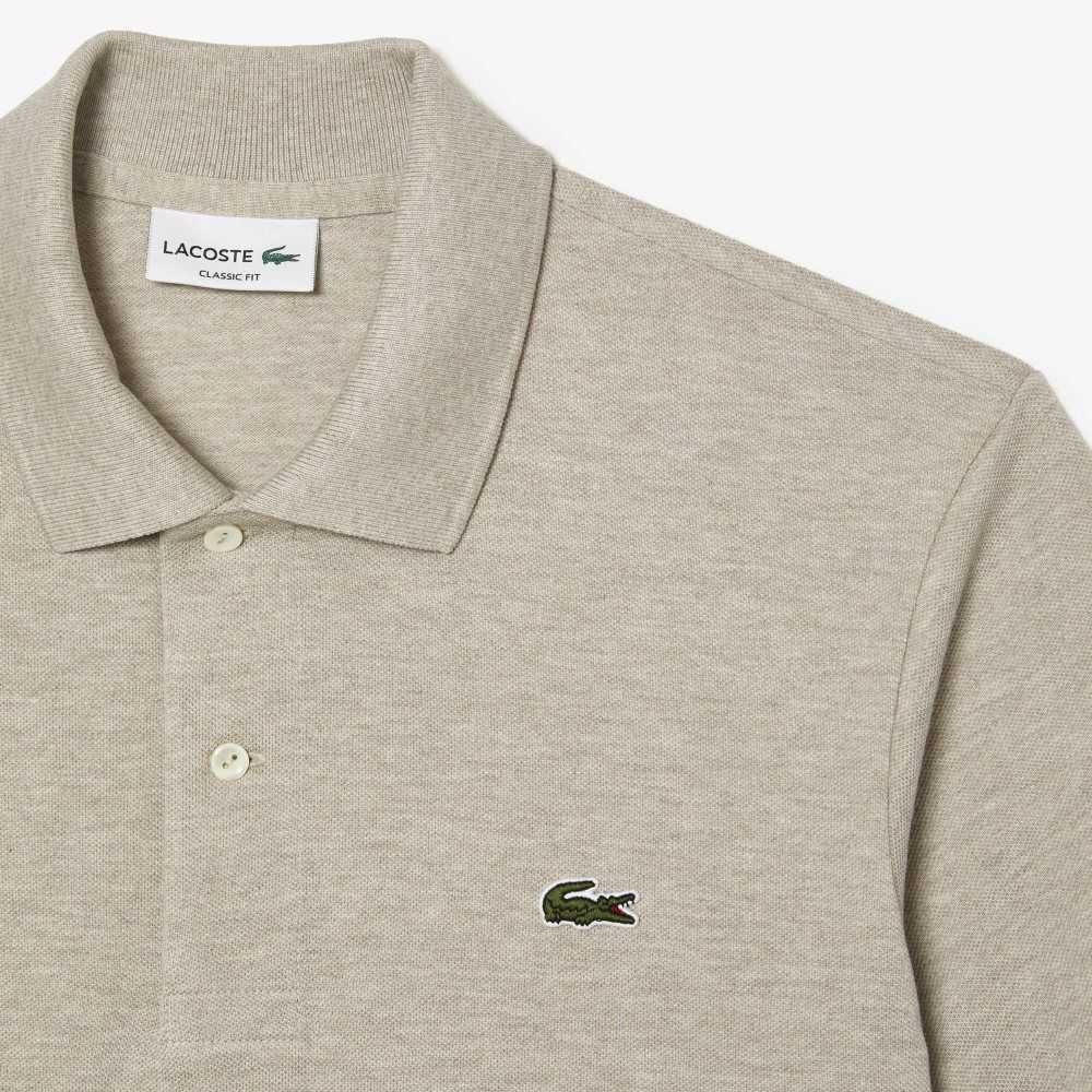 Lacoste Original L.12.12 Heathered Petit Pique Bomull Beige | HDXQB-7205