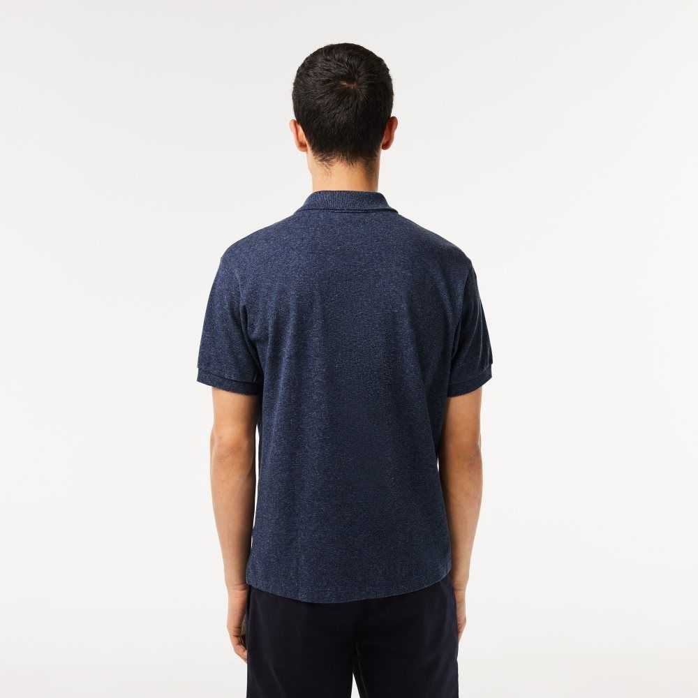 Lacoste Original L.12.12 Heathered Petit Pique Bomull Blå | KTMPR-6927