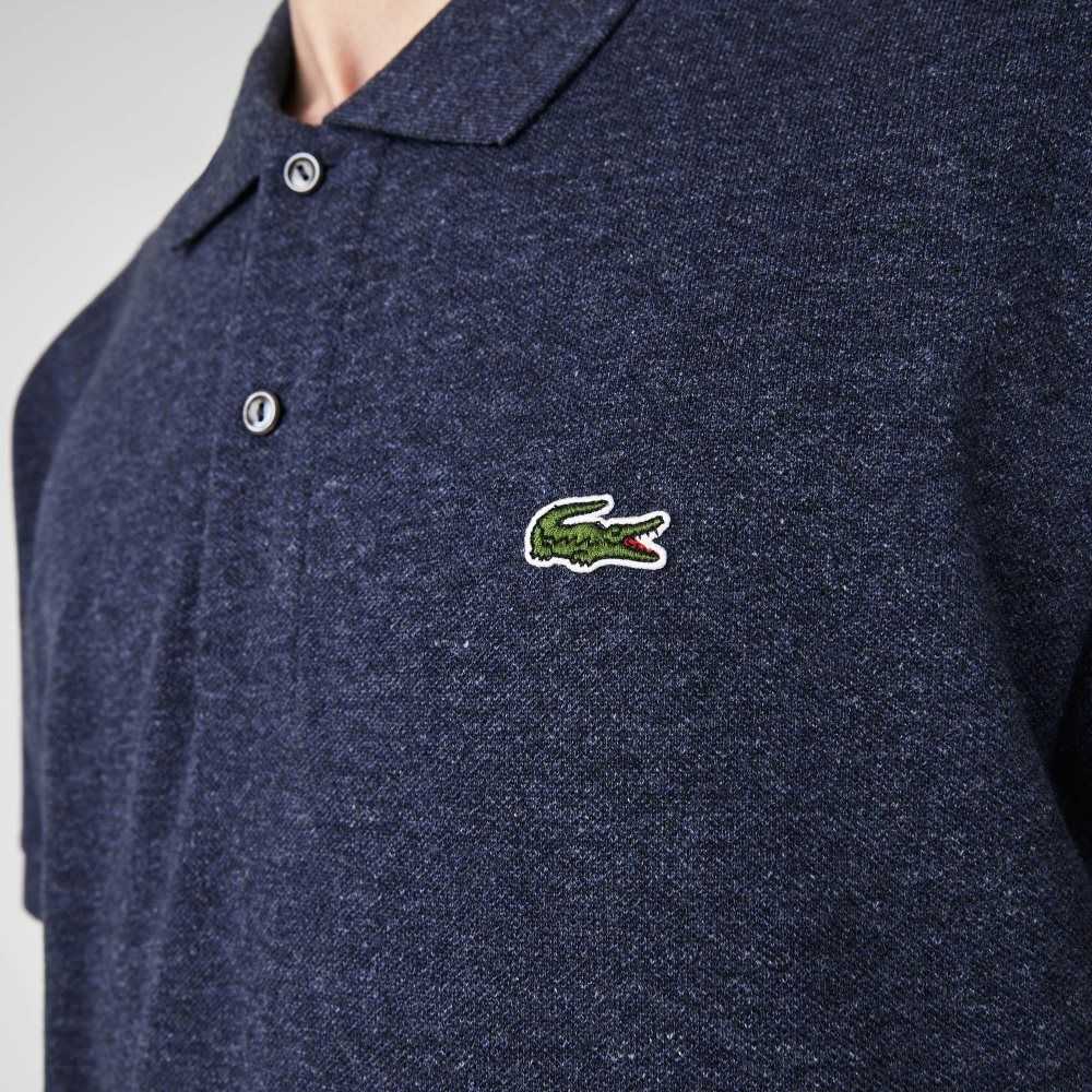 Lacoste Original L.12.12 Heathered Petit Pique Bomull Blå | KTMPR-6927