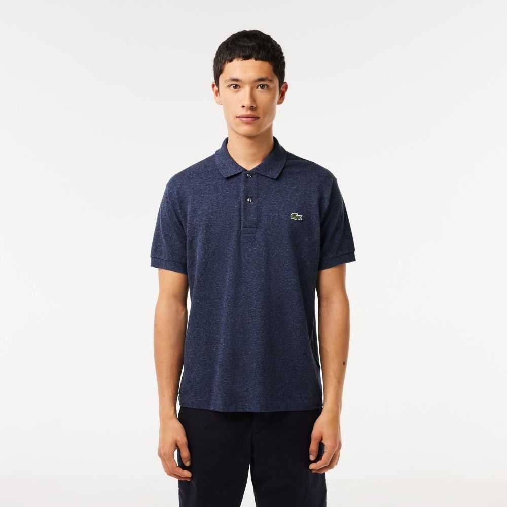 Lacoste Original L.12.12 Heathered Petit Pique Bomull Blå | KTMPR-6927