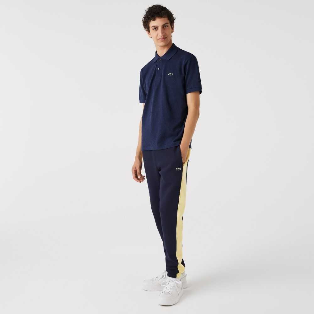 Lacoste Original L.12.12 Heathered Petit Pique Bomull Blå | PTHER-1845