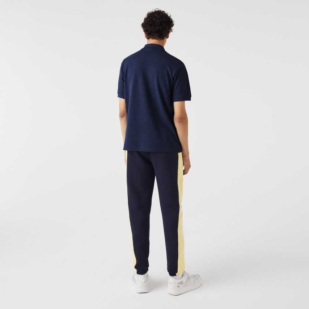 Lacoste Original L.12.12 Heathered Petit Pique Bomull Blå | PTHER-1845