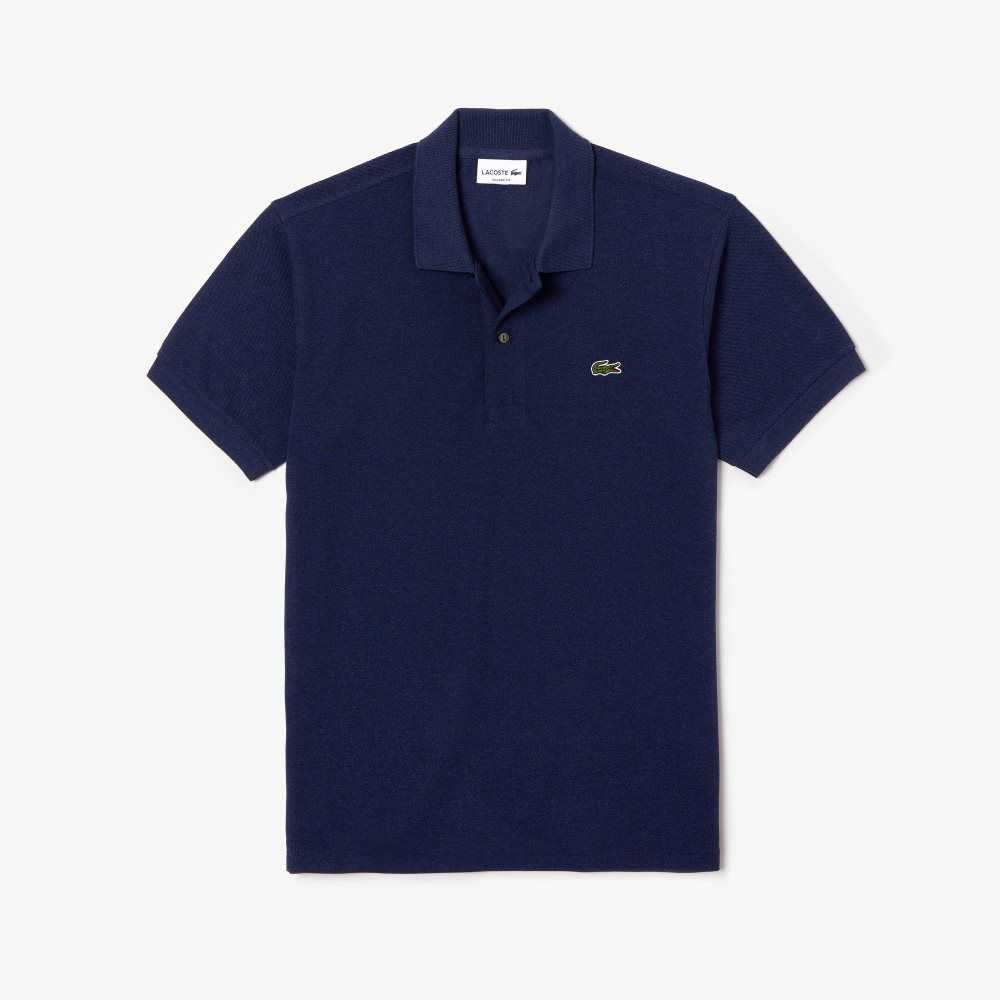 Lacoste Original L.12.12 Heathered Petit Pique Bomull Blå | PTHER-1845