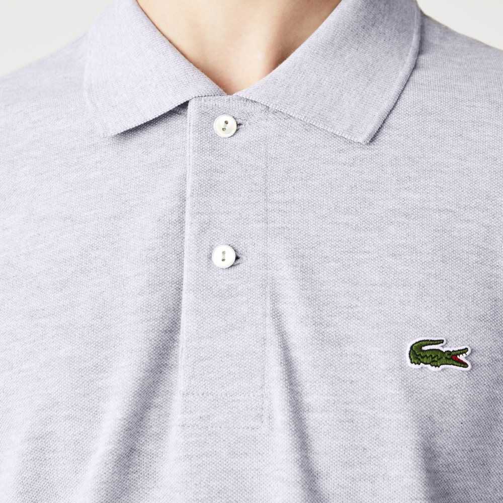 Lacoste Original L.12.12 Heathered Petit Pique Bomull Grå | TOUNB-8604