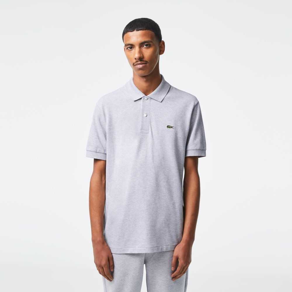 Lacoste Original L.12.12 Heathered Petit Pique Bomull Grå | TOUNB-8604