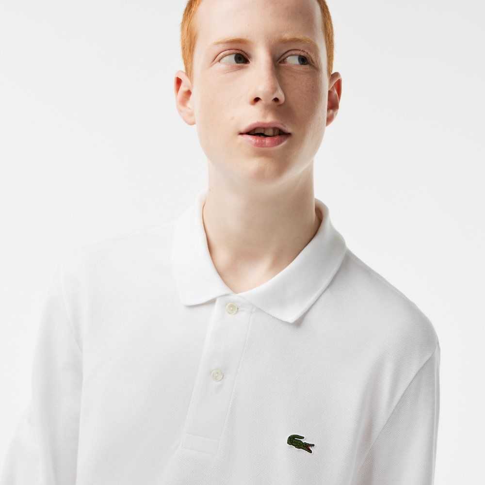 Lacoste Original L.12.12 Long Sleeve Bomull Vita | FDEWM-2483