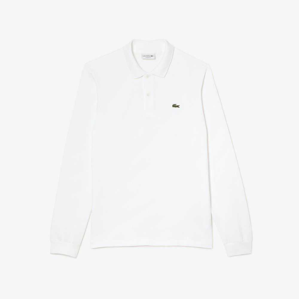 Lacoste Original L.12.12 Long Sleeve Bomull Vita | FDEWM-2483