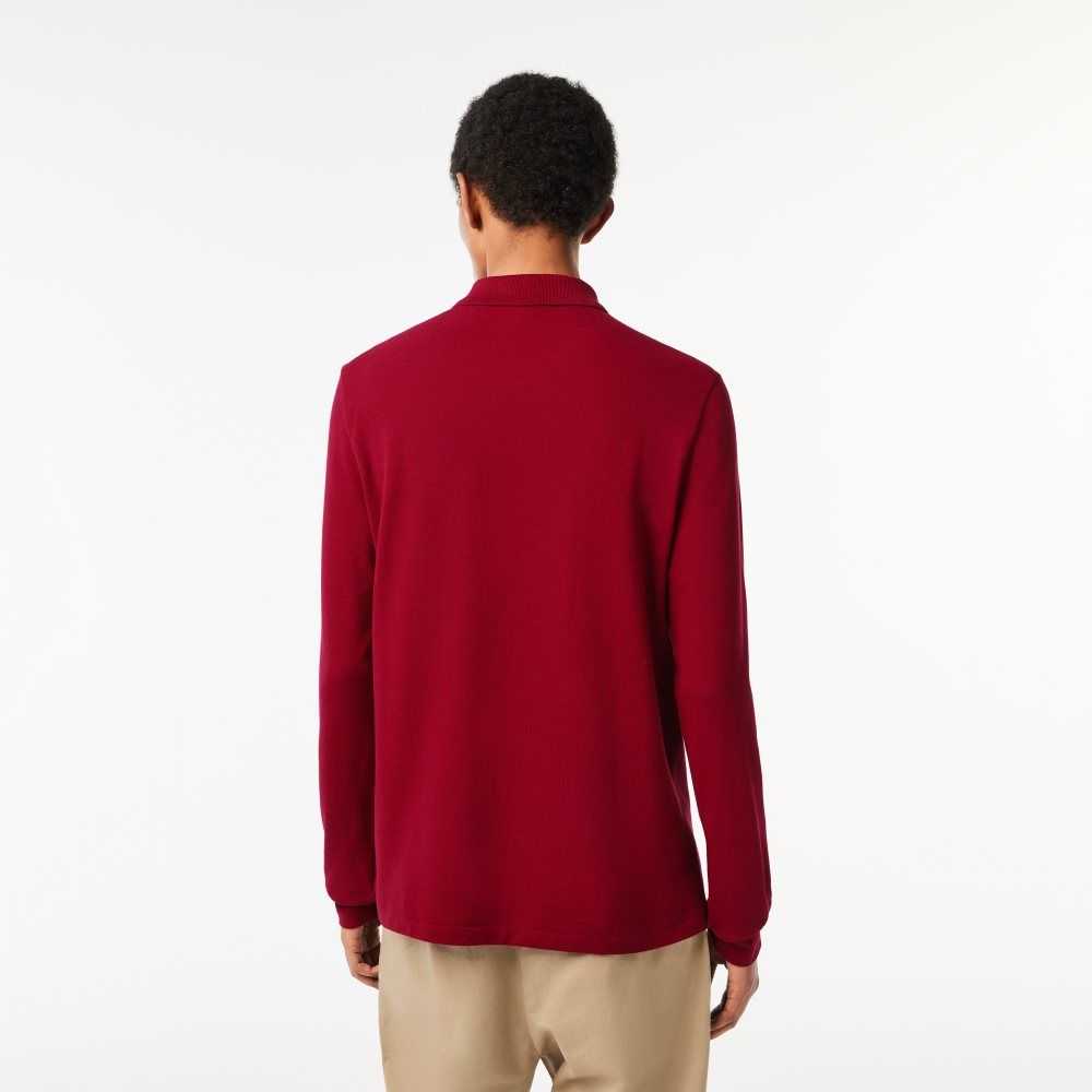 Lacoste Original L.12.12 Long Sleeve Bomull Vinröda | FZVBE-2839