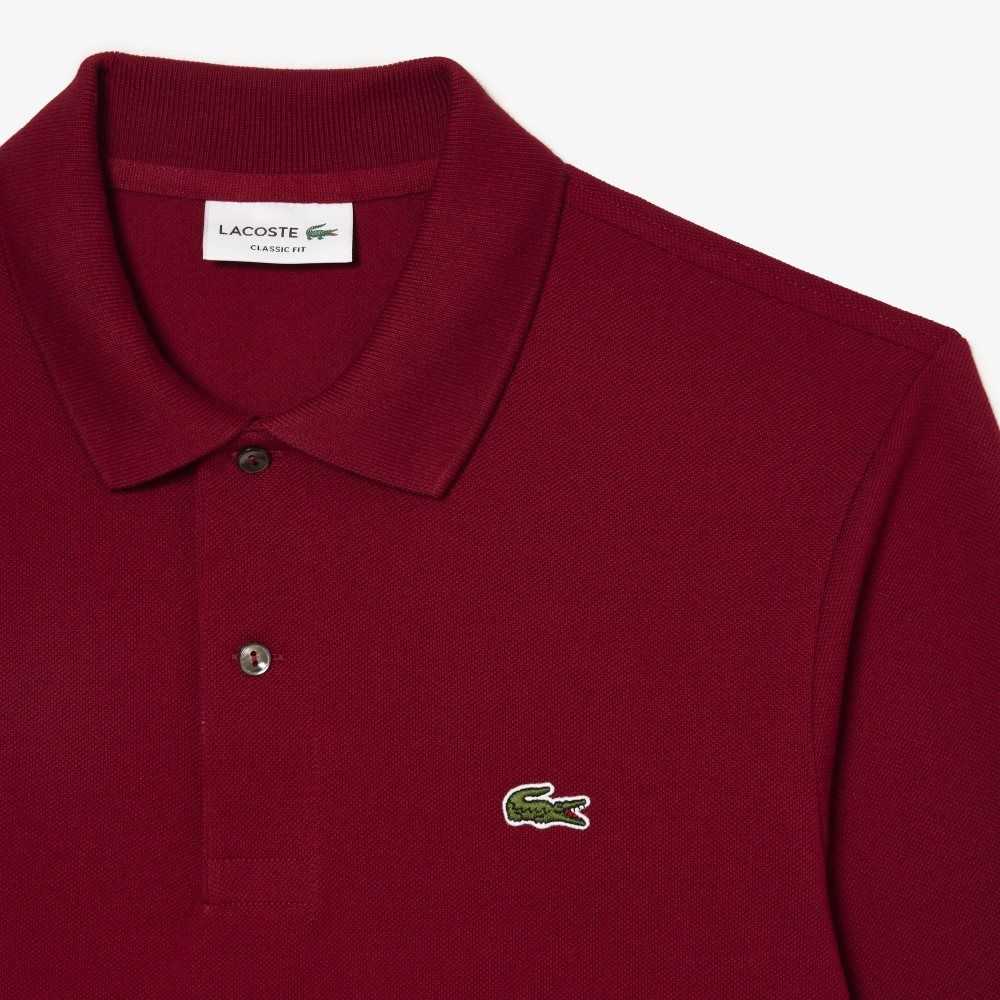 Lacoste Original L.12.12 Long Sleeve Bomull Vinröda | FZVBE-2839