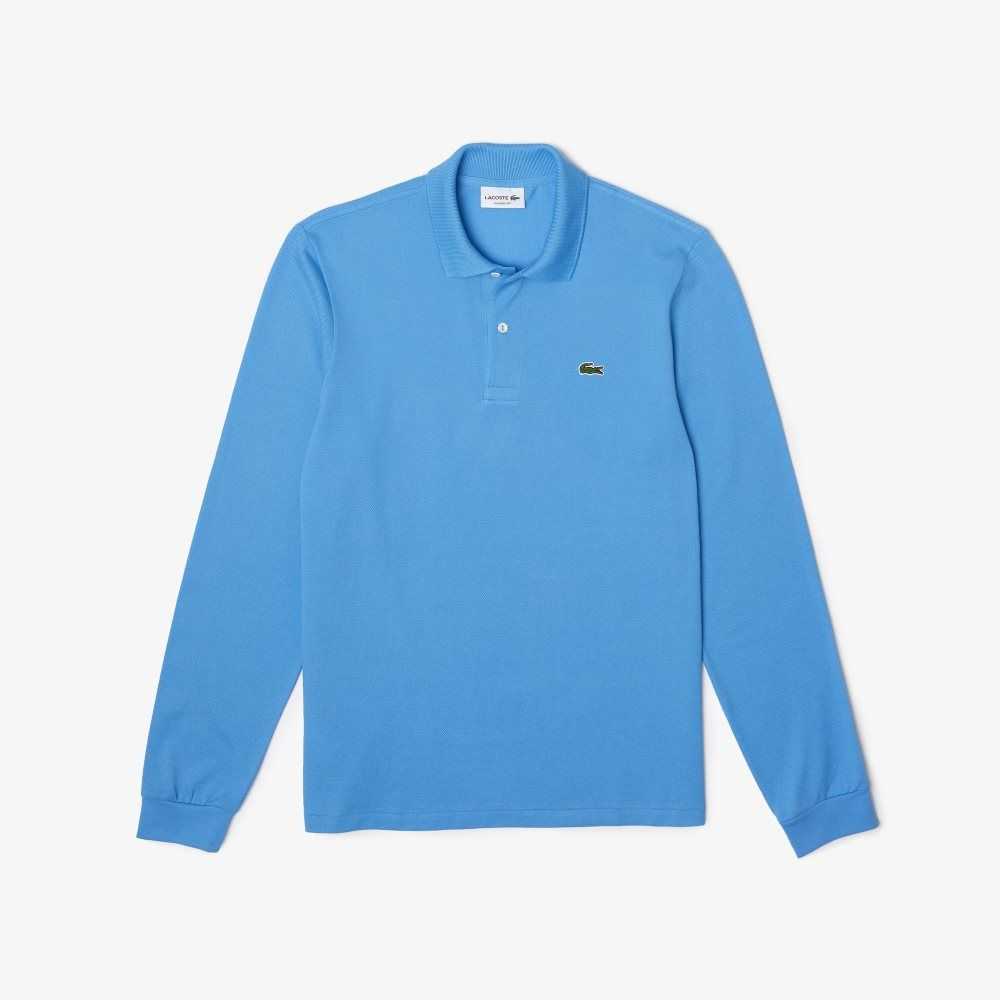 Lacoste Original L.12.12 Long Sleeve Bomull Blå | TIZXB-6702