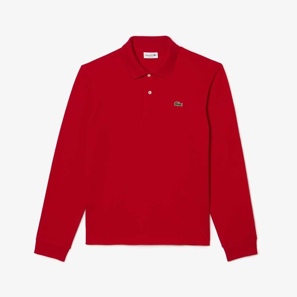 Lacoste Original L.12.12 Long Sleeve Bomull Röda | ZUEPM-2473